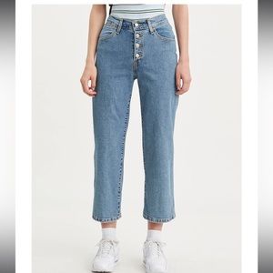 LEVI’S Mile High Cropped Wide Lag Jeans Size 28